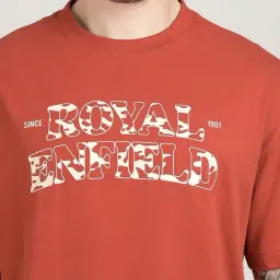 Royal Enfield Red Solid Short Sleeves T-Shirt image 5
