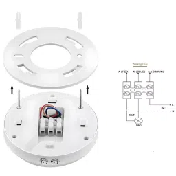 Blackt PIR Motion Sensor Ceiling Mounted Round Shape White Color and 6 m Detection Range, BT31C image 4