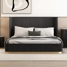 Durian Opus Walnut Engineered Wood Queen Bed-image-6