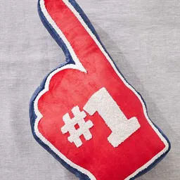 Home Centre Slate Kids Red & White Fan-Finger Shaped Pre-Filled Cushion-image-98