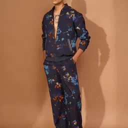 VIVEK KARUNAKARAN Men Bomber with Embroidered Jacket image 1