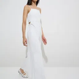 nuon women Nuon by Westside White Cut-Out Detailed Jumpsuit image 4
