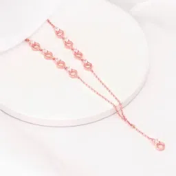 GIVA 92.5 Sterling Silver Rose Gold Bridal Blush Necklace-image-54