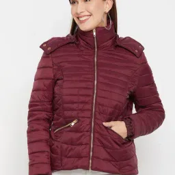 Cantabil Maroon Hooded Jacket-picture-18