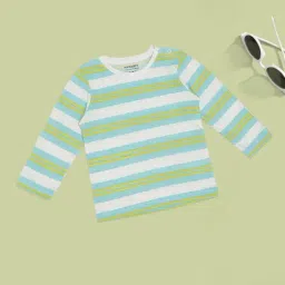 Pantaloons Baby Boys Bright White Striped T-Shirt-image-33