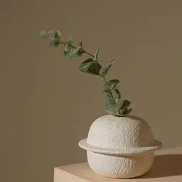 PUREZENTO White Pluto Textured Ceramic Vases image 1