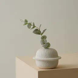 PUREZENTO White Pluto Textured Ceramic Vases image 5