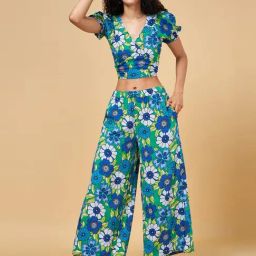 YU by Pantaloons Green & Blue Printed Co-Ord Set-picture-28