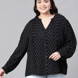 Oxolloxo Black Self Design Top-picture-201