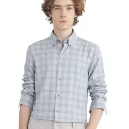 Rare Rabbit Grey Regular Fit Checks Shirt-picture-37