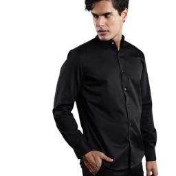 Turtle Black Cotton Stretch Slim Fit Shirt-picture-16