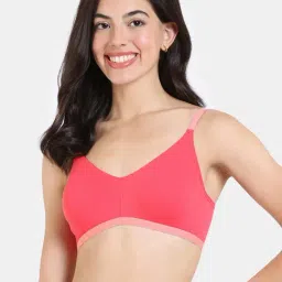 Zivame Pink Half Coverage Double Layered T-Shirt Bra-image-25