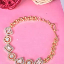 Saraf Rs Jewellery Gold Plated AD Studded Wraparound Designer Bracelet-image-35