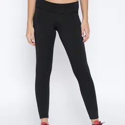 Reebok Women Black Solid EL Training Tights-image-10