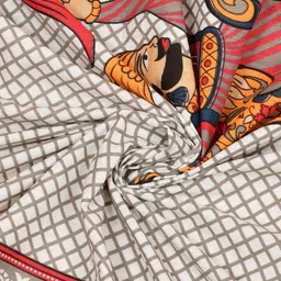 MILAAV Red Ethnic Motifs 144 TC Single Bedsheet with 1 Pillow Covers image 5