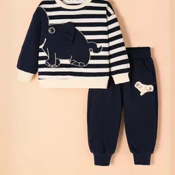 Hopscotch Boys Striped T-shirt & Jogger Set-picture-16