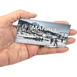numeroastro Grey Manali Skiing Fridge Magnet image 3