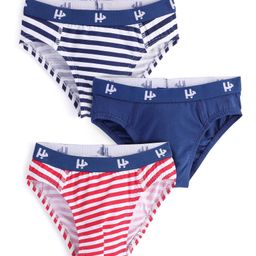 Honeyhap Premium Cotton Elastane Briefs With Silvadur Anti Microbial Finish Striped & Ball Print Pack of 5- Navy Racing Red & Grey Melange-picture-31