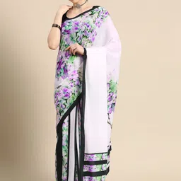 BUTA BUTI Floral Pure Cotton Saree image 1