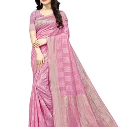 Florence Pure Cotton Woven Design Zari Celebrity Banarasi Saree-picture-18