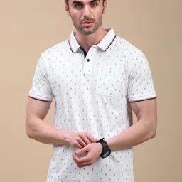 Classic Polo Men Conversational Printed Polo Collar Cotton Slim Fit T-shirt-picture-26