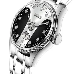 DOUBLERUN Men Dial & Stainless Steel Bracelet Style Straps Analogue Multi Function Watch image 4