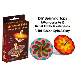Funvention DIY Spinning Tops Mandala Art A Set of 2 - Multicolour image 4