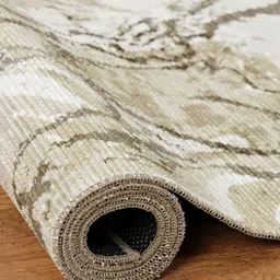 Kaleen India Green Abstract Anti-Skid Polyester Carpet image 5