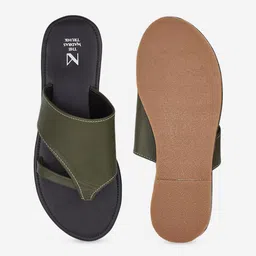 THE MADRAS TRUNK Women Black Solid Leather Open Toe Flats image 4