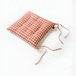 Fabindia Red & White Printed Puch-Up Chair Pads-picture-36