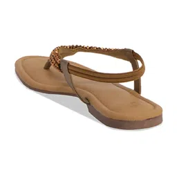 Eridani Women's Crystal Bronze T-Strap Sandals image 3