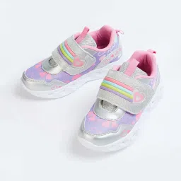 Fame Forever by Lifestyle Kids Lilac & Silver Velcro Shoes image 3