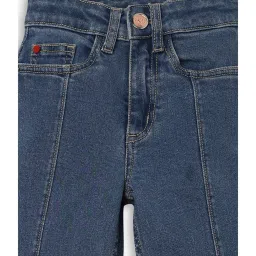 Ed-a-Mamma Girls Blue Solid Jeans image 3