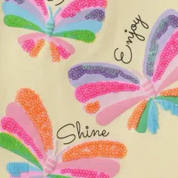 R&B Kids Yellow Embellished Regular Fit Top image 5