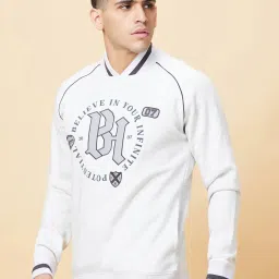 Being Human White Regular Fit Printed Sweatshirt image 3