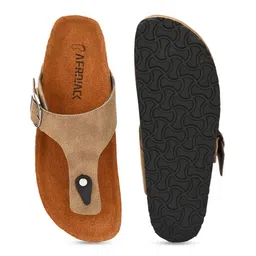 AfroJack Women Open Toe T-Strap Flats with Buckles image 5