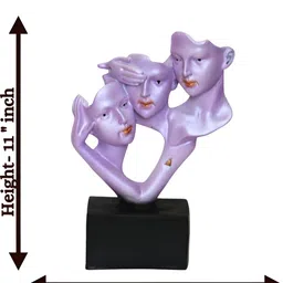 MISS PEACH Lavender & Red Valentines Figurine Showpiece image 4