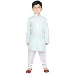 SG Yuvraj Kids Blue & White Solid Kurta with Pyjama-picture-20