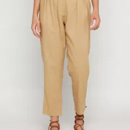 Zink London Beige Pleated Trousers-image-26