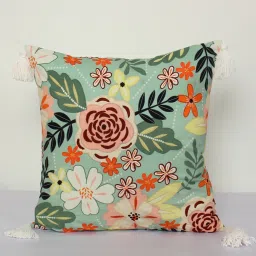 Jamio Firati Multicolor Cotton Print & Embroidery Cushion Cover - Set of 2 image 3