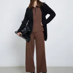 Styli Black Polyester Regular Fit Jacket-picture-18