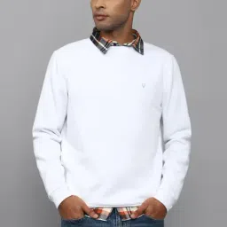 allen solly Men White Crew Neck Full Sleeves Casual Sweatshirt-picture-34