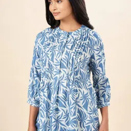 Akkriti by Pantaloons Blue Printed Tunic image 3