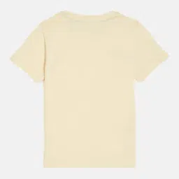 GANT Boys Typography Printed Cream Round Neck Cotton T-shirt image 2