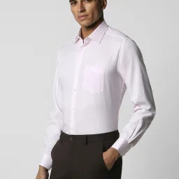 Van Heusen Pink Cotton Regular Fit Texture Shirt image 3