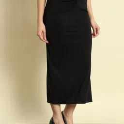 Trend Arrest Black A-Line Midi Skirt image 3