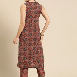 anayna Women Ethnic Motifs Printed Regular Kurta with Trousers image 5