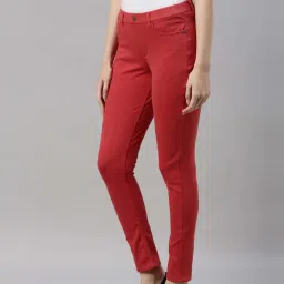 Go Colors! Young Red Mid Rise Jeggings image 3