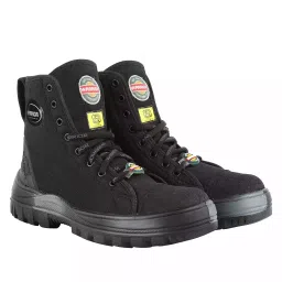 Liberty WARRIOR Jungle King Helcore Toe Canvas Safety Boot High Ankle Black Size UK 11-picture-10