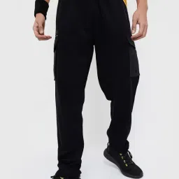 KAPPA Black Regular Fit Cargo Trackpants-image-33